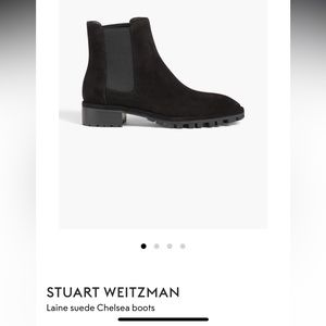 Stuart Weitzman black suede Chelsea boot